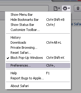 Preferences from the Tools menu.